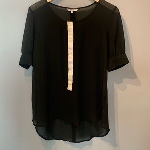 Naked Zebra Sheer Black Top